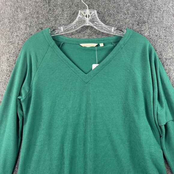Soft Surroundings Madeline Tunic Women's Extra Small Petite Jewel Green Relaxed - Picture 2 of 9